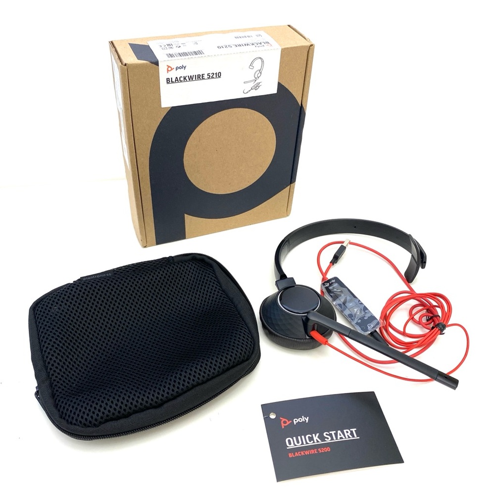 Plantronics Blackwire Poly C5210 USB-A Mono Computer Over The Head Headset